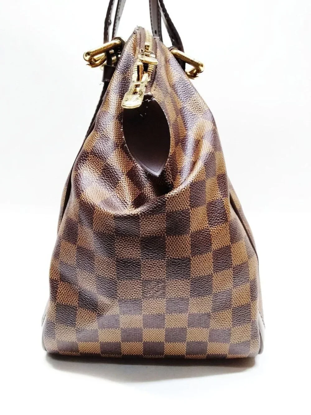 Authentic Louis Vuitton Verona MM Damier Ebene Shoulder Tote Handbag Brown